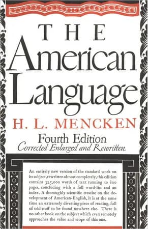 Book cover: American Language