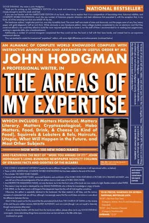 Book cover: The Areas of My Expertise